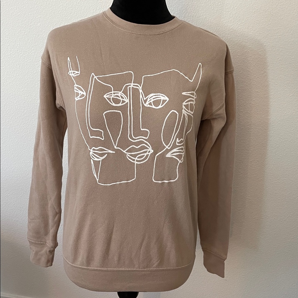 Bella Canvas Fleece Sweatshirt in Tan